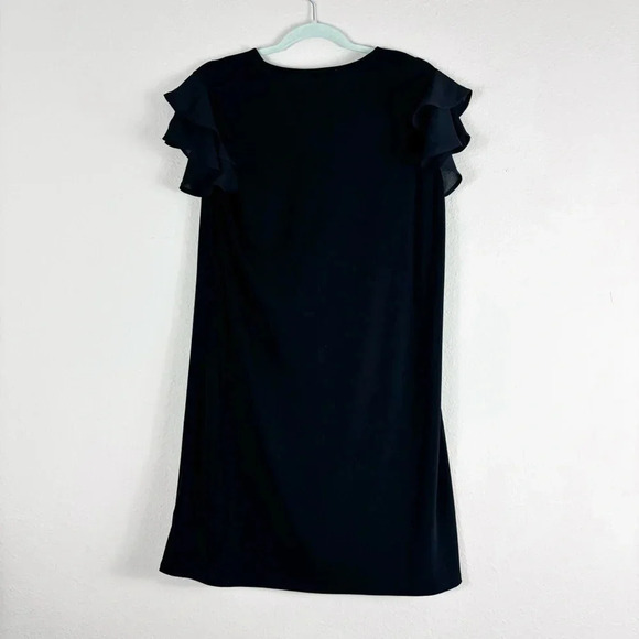 NWT Adrianna Papell V Neck Double Flutter Sleeve Dress sz S - Picture 5 of 14